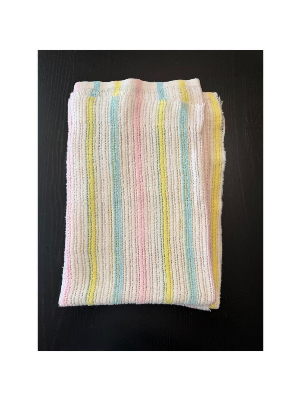 Soft Pastel Striped Baby Blanket